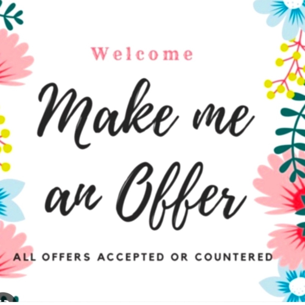 Floral 'Make Me an Offer' Welcome Sign Wall Art